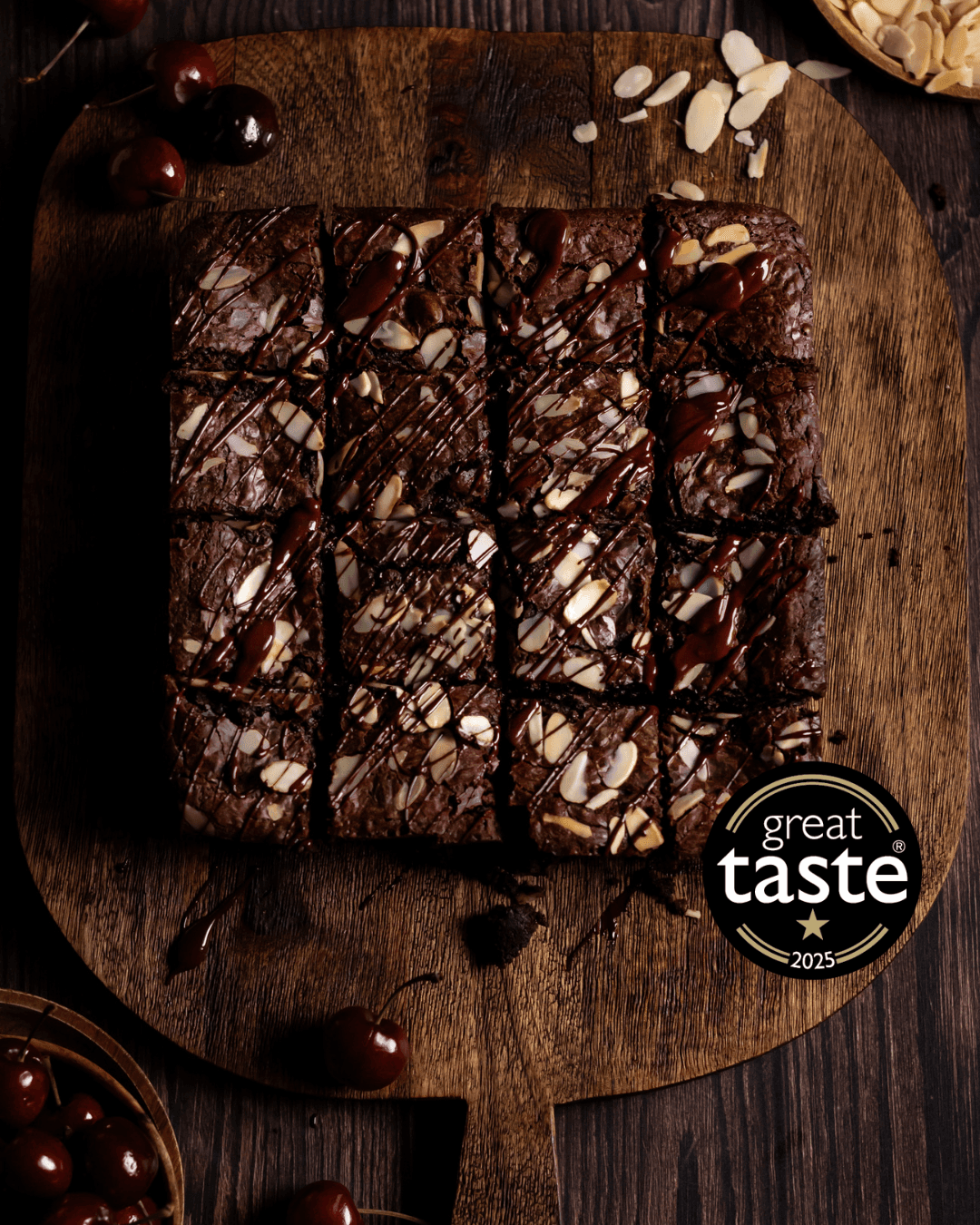 cherry & almond brownie great taste award winner